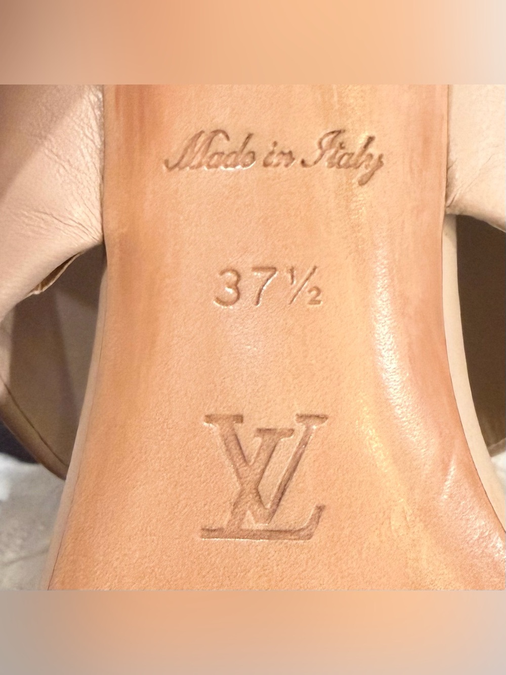 Louis Vuitton Drapy Heel Mules – Nude Beige – Size 37.5 - Picture 10 of 11